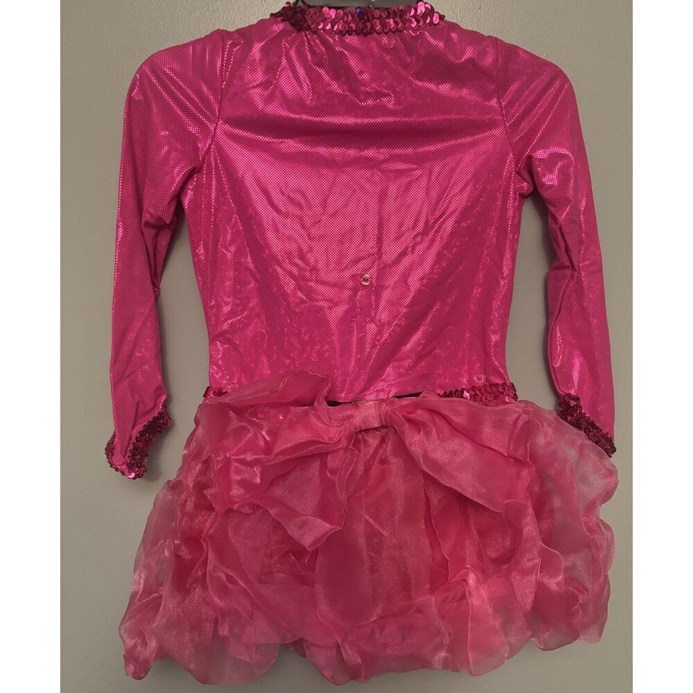 Hot Pink Flamingo Chasing Fireflies Halloween Costume Dress Bow Feathers - Picture 2 of 8